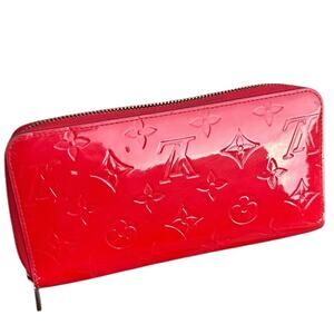 Louis Vuitton Red Vernis Zippy Wallet